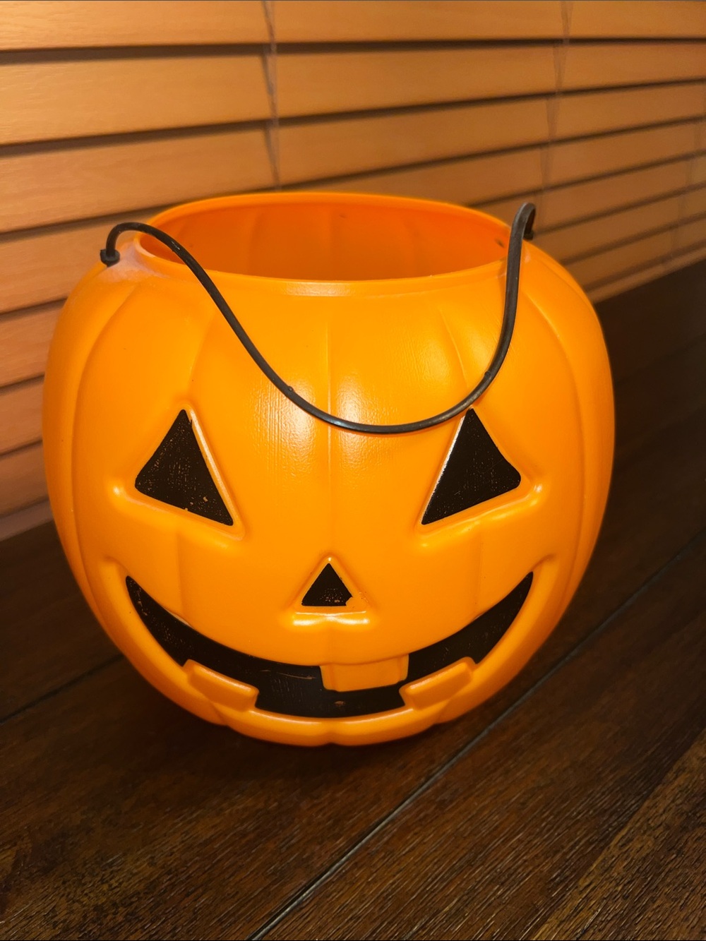 Halloween Orange Jack-O'-Lantern Candy Bucket